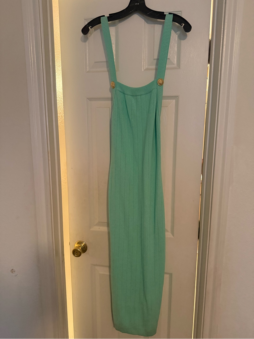 Balmain Dress With Gold Button And Backless
